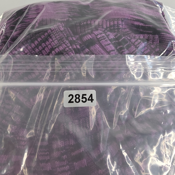 Allie & Rob S Fringed Cowl Neck Purple Aztec Print Sweater 2854- - Picture 10 of 10